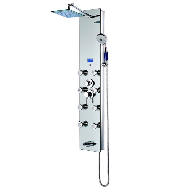 Blue Ocean 52"" Aluminum Shower Panel With Shower Head